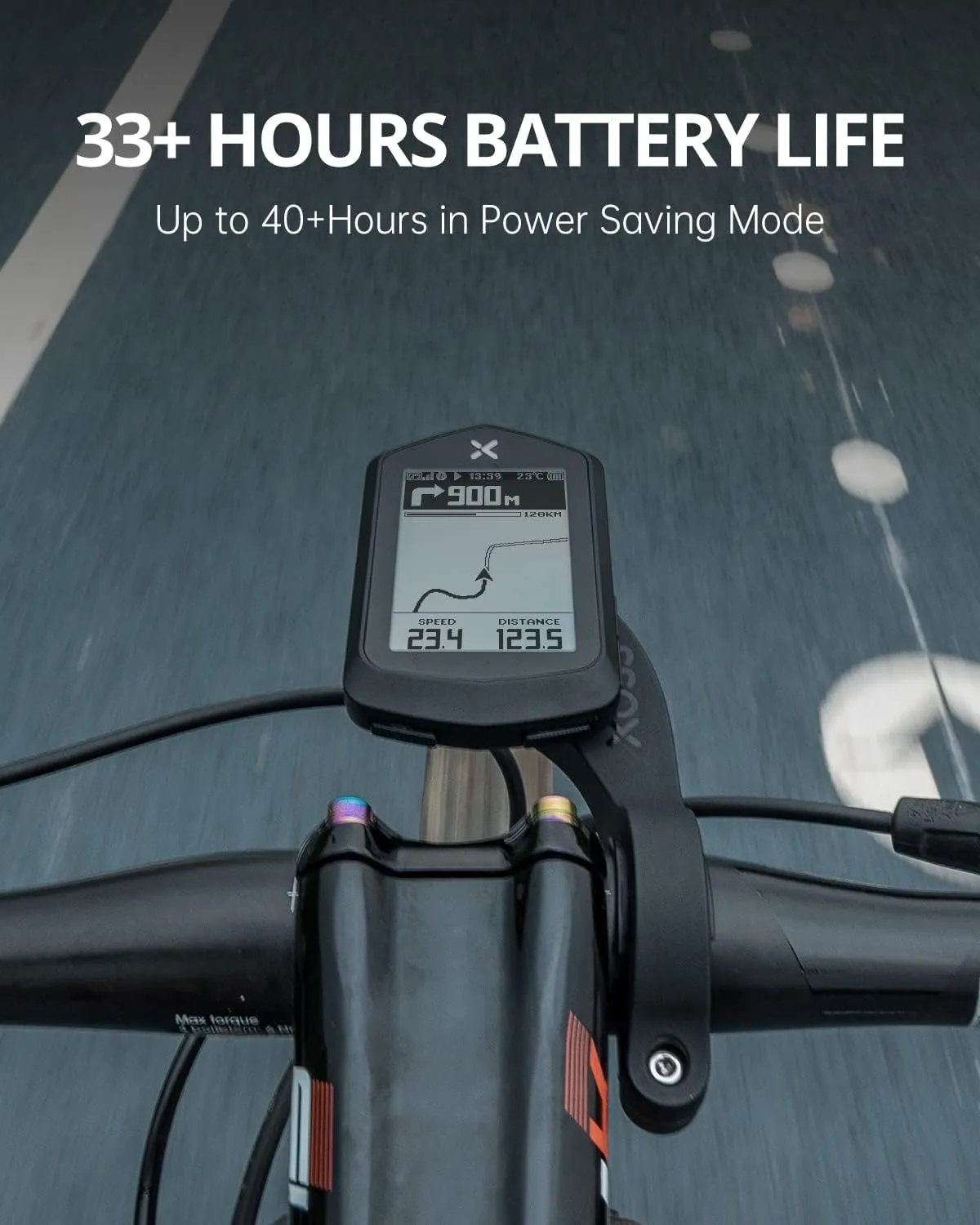 XOSS NAV Cycling Computer GPS Wireless Ant  Cycling Computer GPS with Bluetooth, IPX7 Waterproof Bicycle Speedometer Odometer with 2.4Inch LCD and Auto Backlight Fits All Bikes