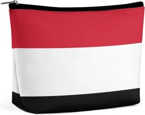 Yemen Flag Makeup Organizer for Women Travel Cosmetic Bag Lightweight Pouch for Purse