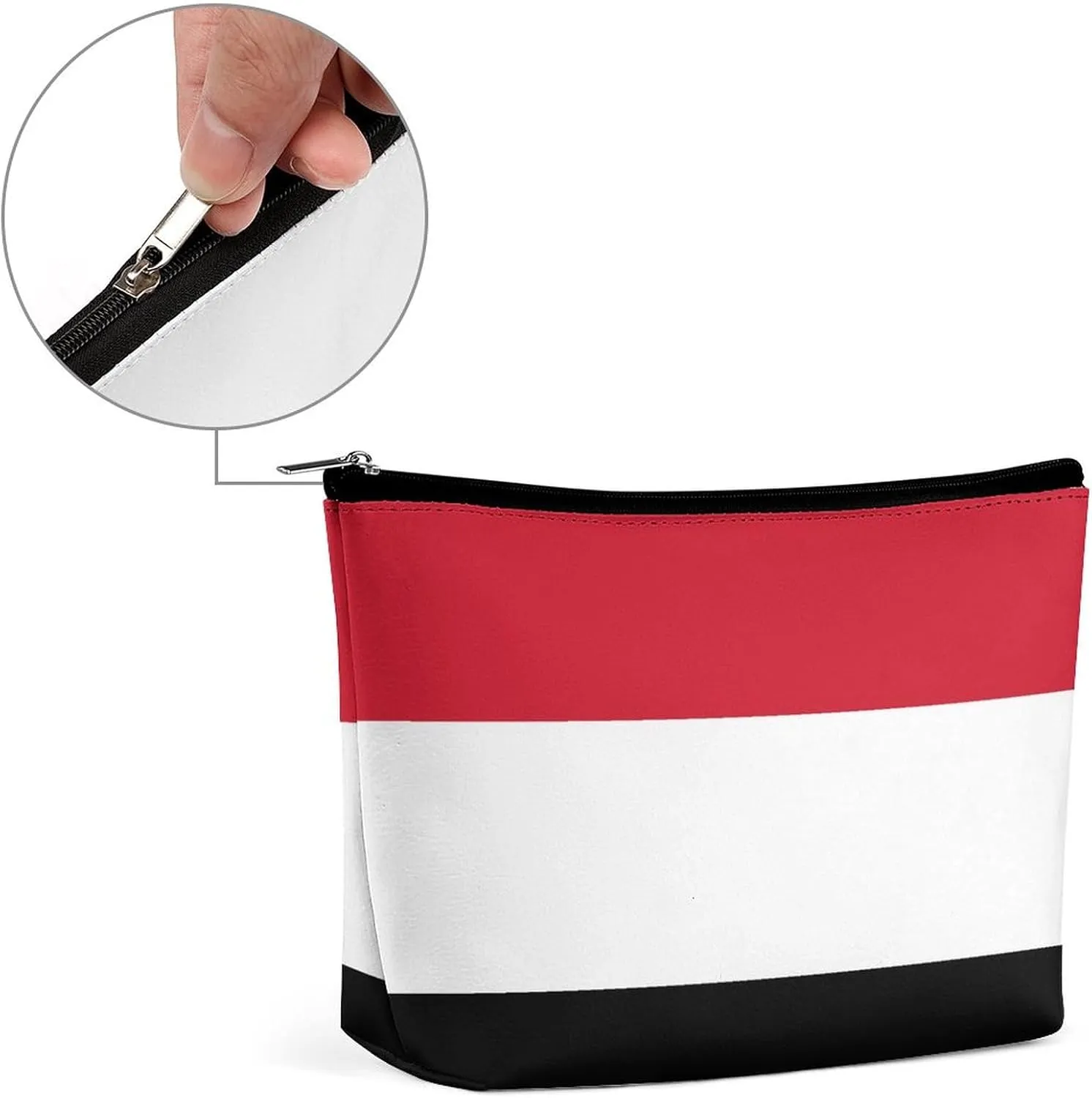 Yemen Flag Makeup Organizer for Women Travel Cosmetic Bag Lightweight Pouch for Purse
