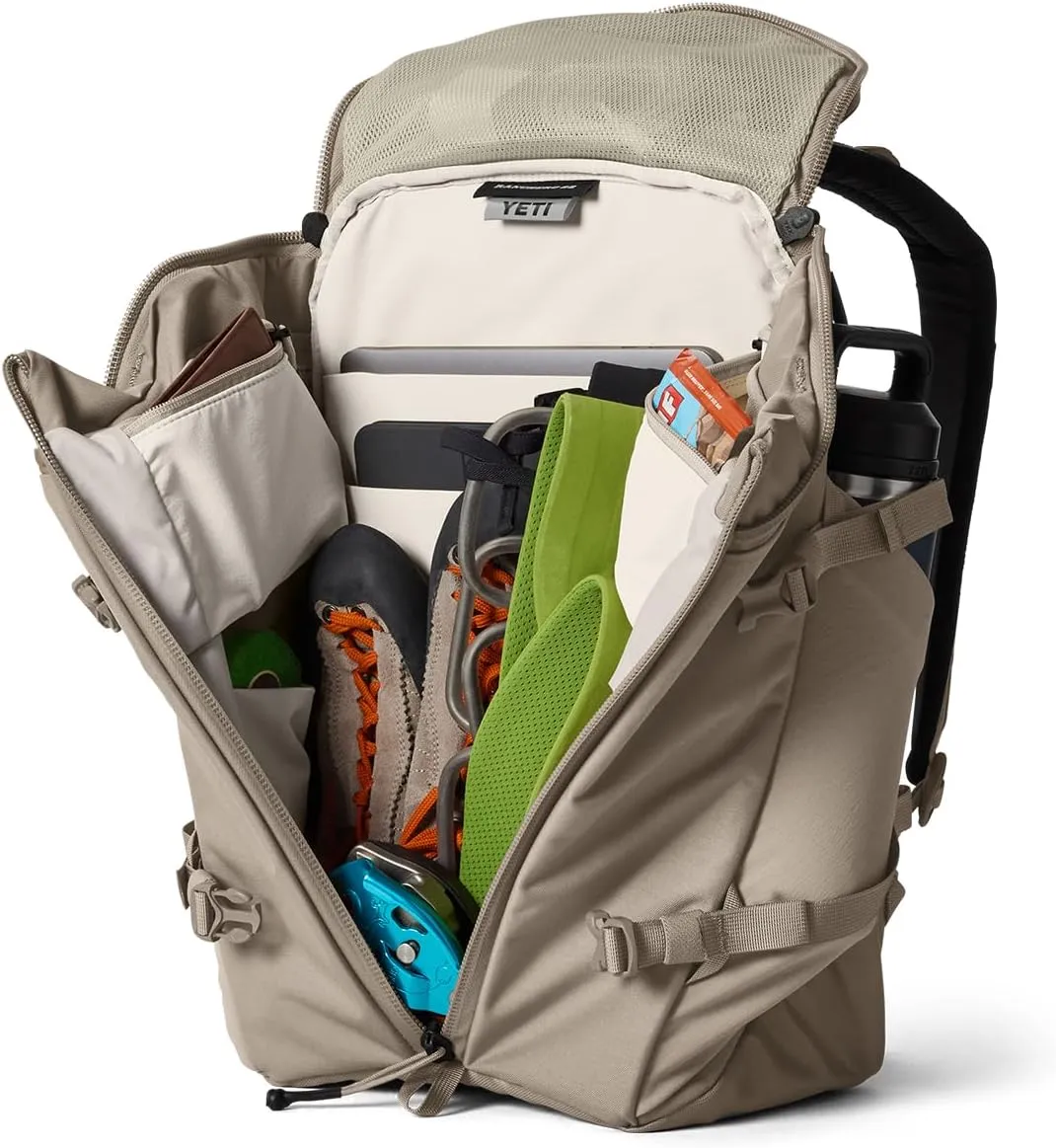 YETI Ranchero Backpack 22L, All-Day Utility Pack, Structured and Durable, Cape Dark Taupe