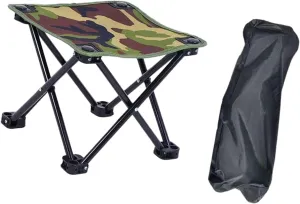 Yiju Fold Camping Stool with Bag Ottoman Compact Lightweight Fishing Chair Seat for