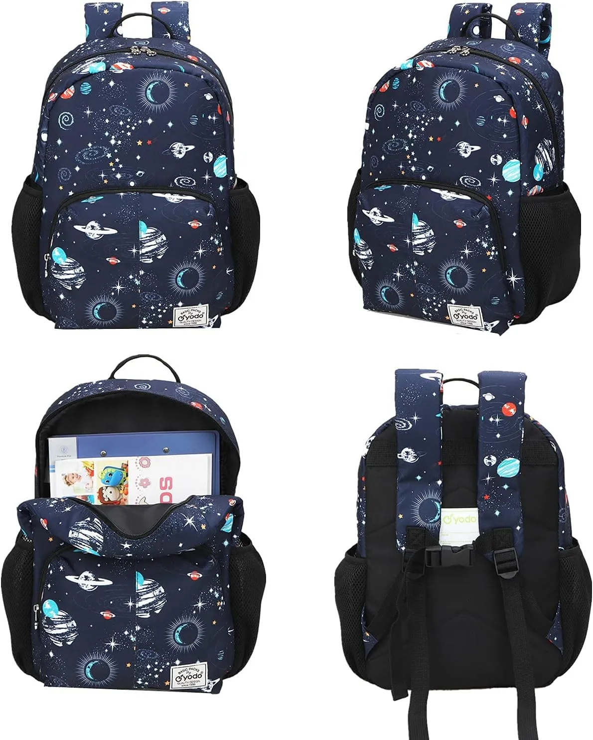 yodo Little Kids School Bag Pre-K Toddler Backpack - Name Tag and Chest Strap
