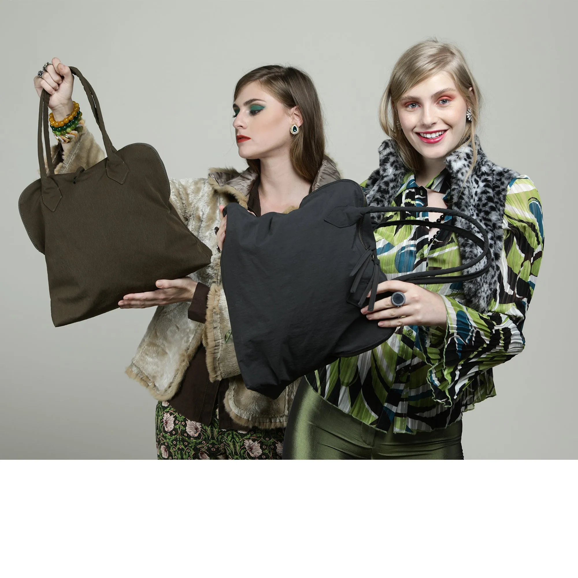 YOKO Black Vegan Lightweight Fabric Bag
