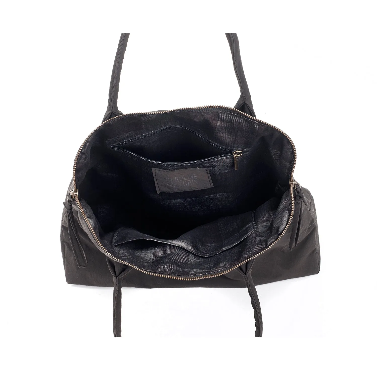 YOKO Black Vegan Lightweight Fabric Bag