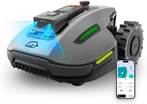 YUKA Mini 700H Robot Lawn Mower, Reception 0.17 Acre, Max 0.27 Acre, Ultrasense AI Vision  RTK Positioning, Auto Mapping, App Control, 50% Slope, Cutting Height 2''~3.5'', 15 Mowing Zones