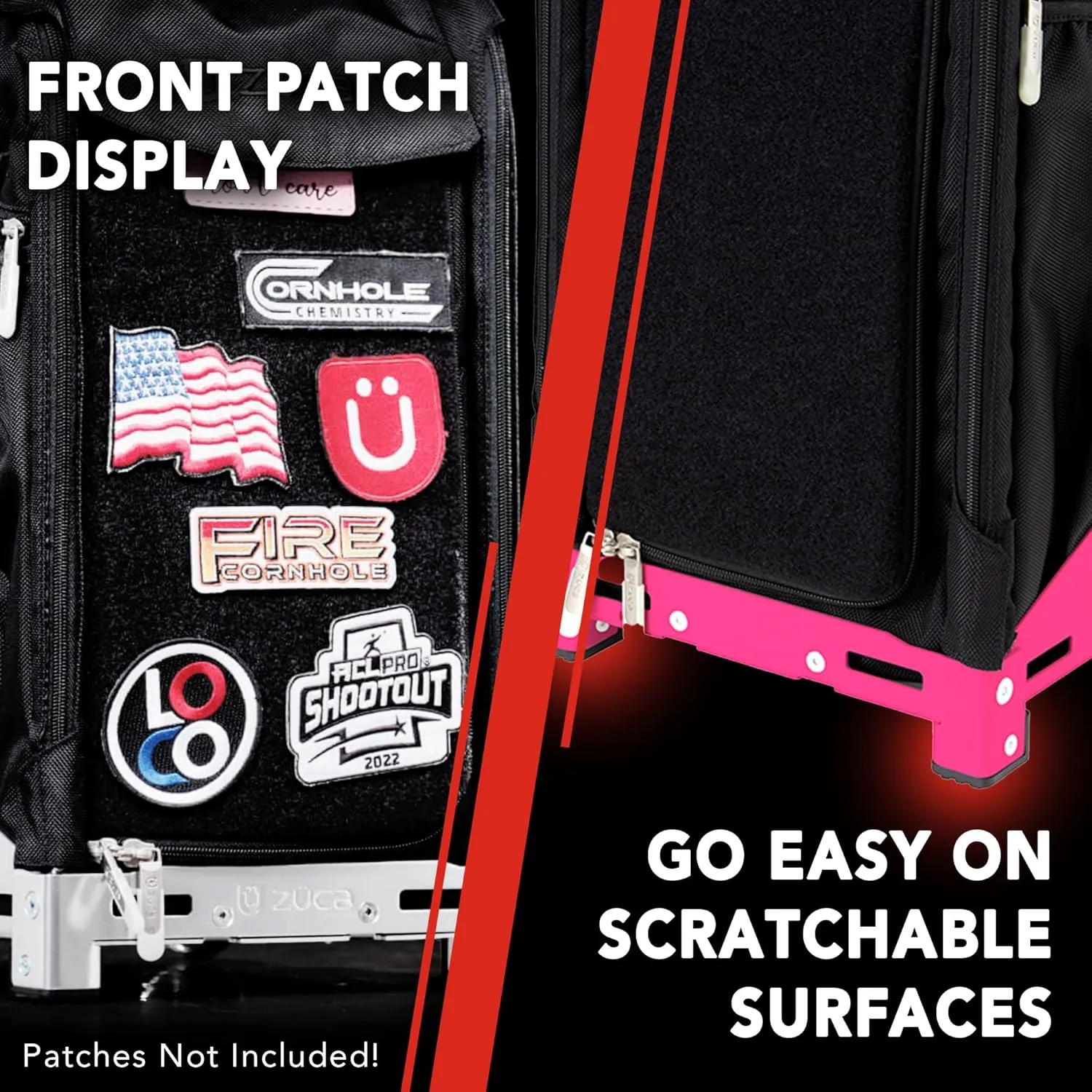ZUCA Cornhole Pro Bag & Frame - Lightweight Suitcase Carry Luggage, FAA-Compliant Aluminum Frame with Telescoping Handle, Shock-Absorbing Wheels & Water-Resistant Insert Bag, 300 lbs Capacity