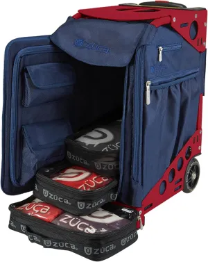 ZUCA Cornhole Pro Bag & Frame - Lightweight Suitcase Carry Luggage, FAA-Compliant Aluminum Frame with Telescoping Handle, Shock-Absorbing Wheels & Water-Resistant Insert Bag, 300 lbs Capacity