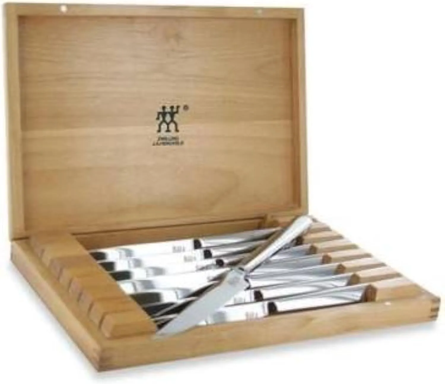Zwilling J.A. Henckels Stainless Steel Steak Knife Set with Wood Presentation Box